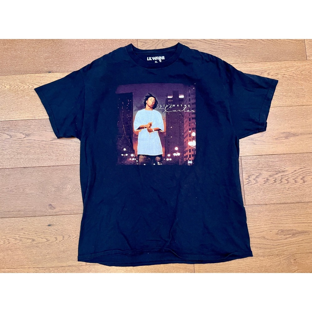 Lil Wayne Tha Carter T-Shirt XL Black Rap Tee Album Cover Graphic Young Money